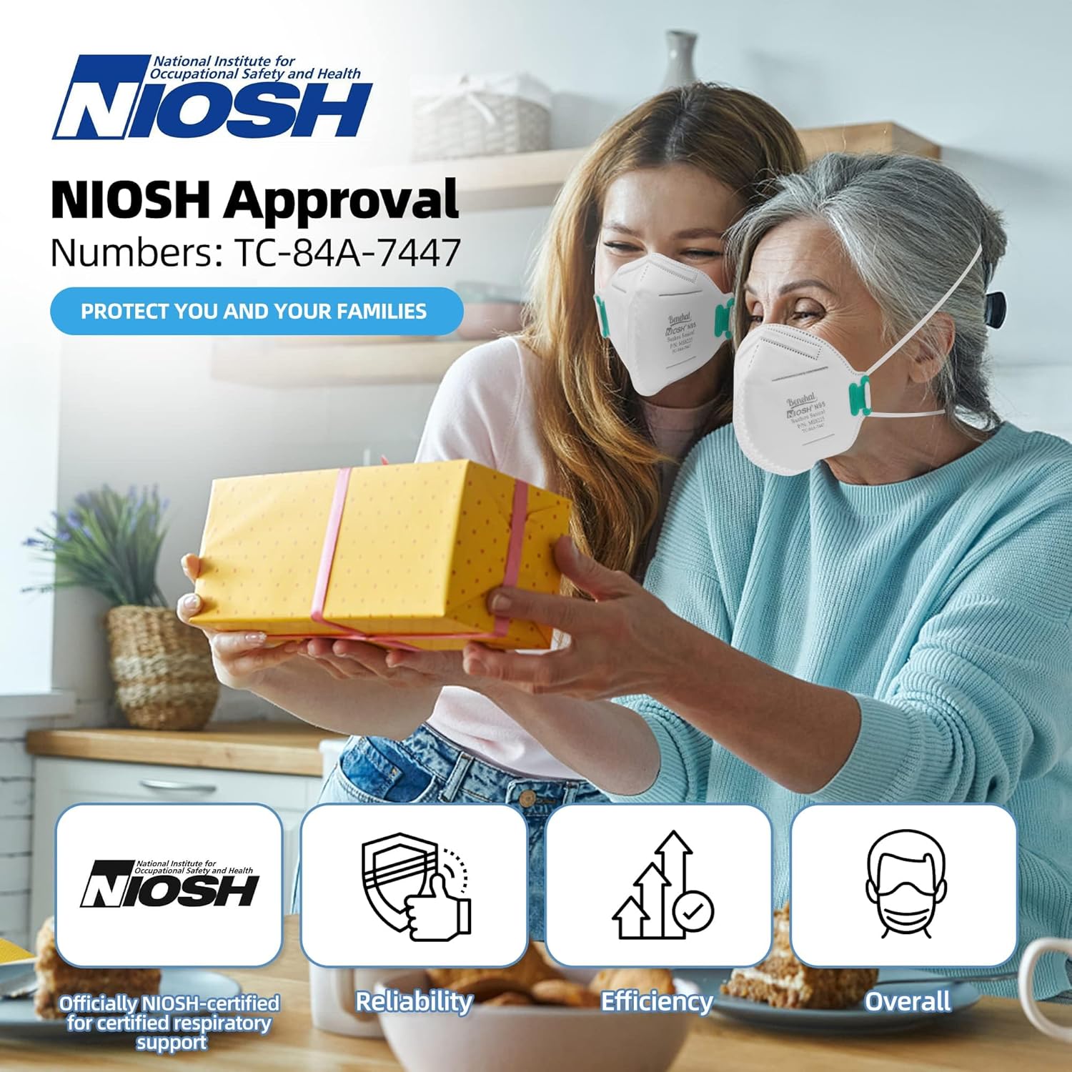 N95 Black Masks, 30 50 Pack/Black White NIOSH Certified N95 Disposable Respirator 5 Layers Safety Breathable Mask with 95% Filtering Efficiency Adjustable Comfort Protection Prevent PM2.5 Dirt, For Adults, Men Women