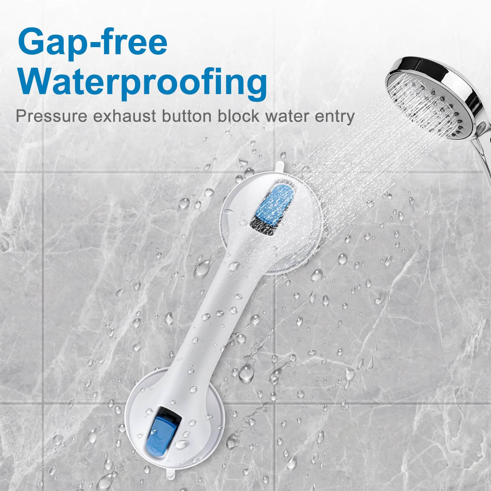 Hotodeal Grab Bars for Bathtubs and Showers-Strong Hold Suction Cup Handle