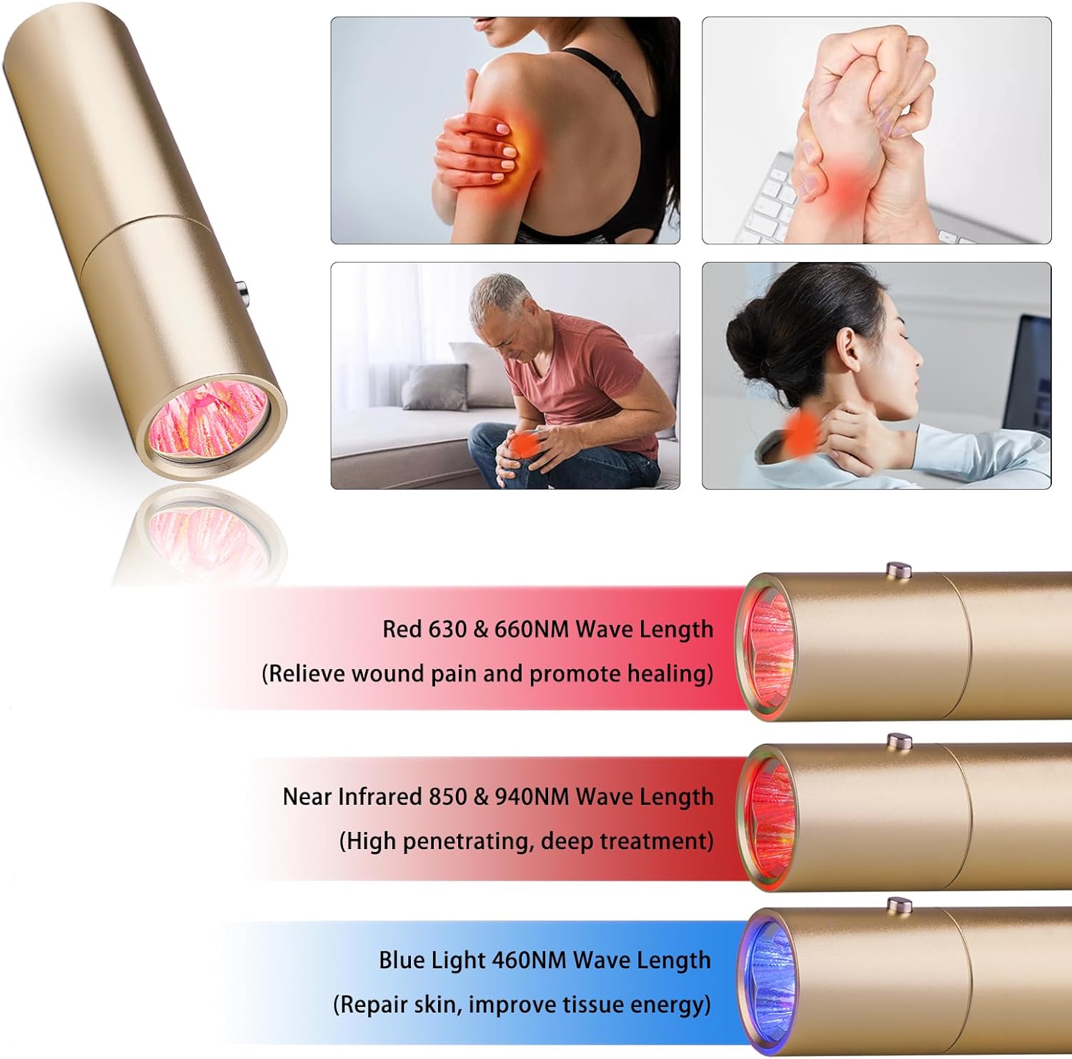 Red Light Therapy— Hotodeal Near Infrared Light Therapy for Body and Face Reduce Inflammation