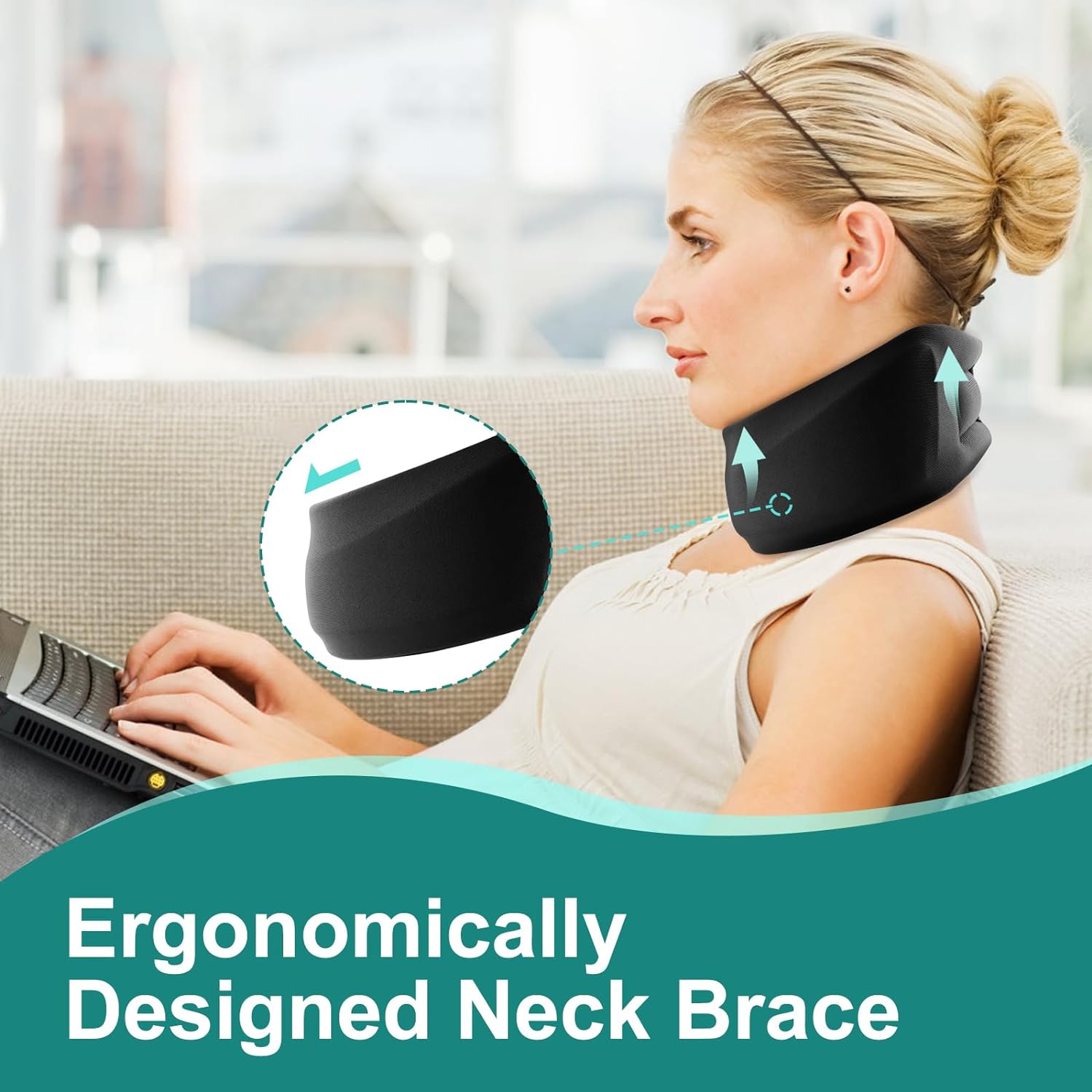 Soft Foam Neck Brace Cervical Collar-Hotodeal Neck Brace for Neck Pain and Support