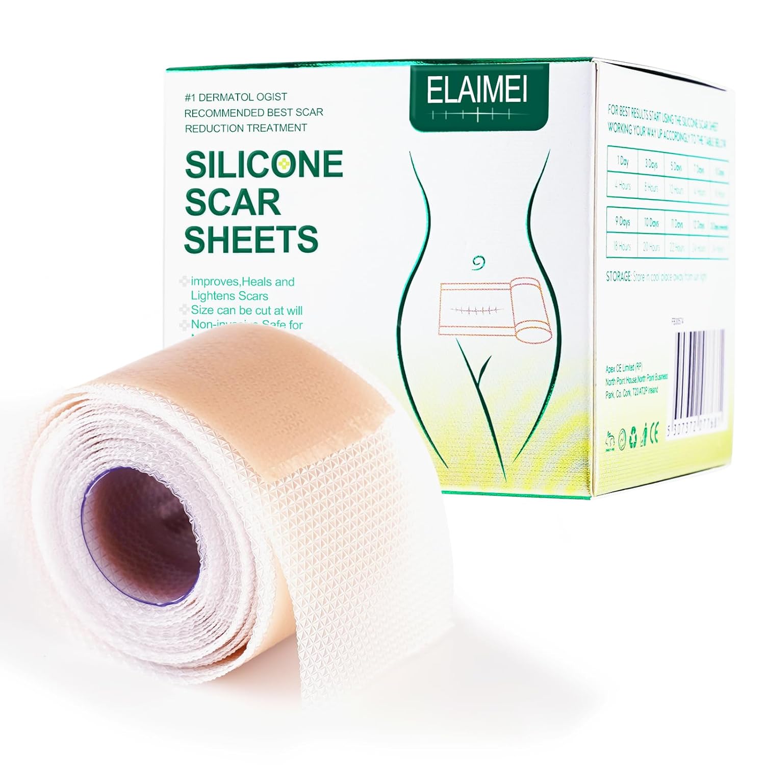 Silicone Scar Sheets- Silicone Scar Tape Roll (1.6” x 120” Roll-3M)