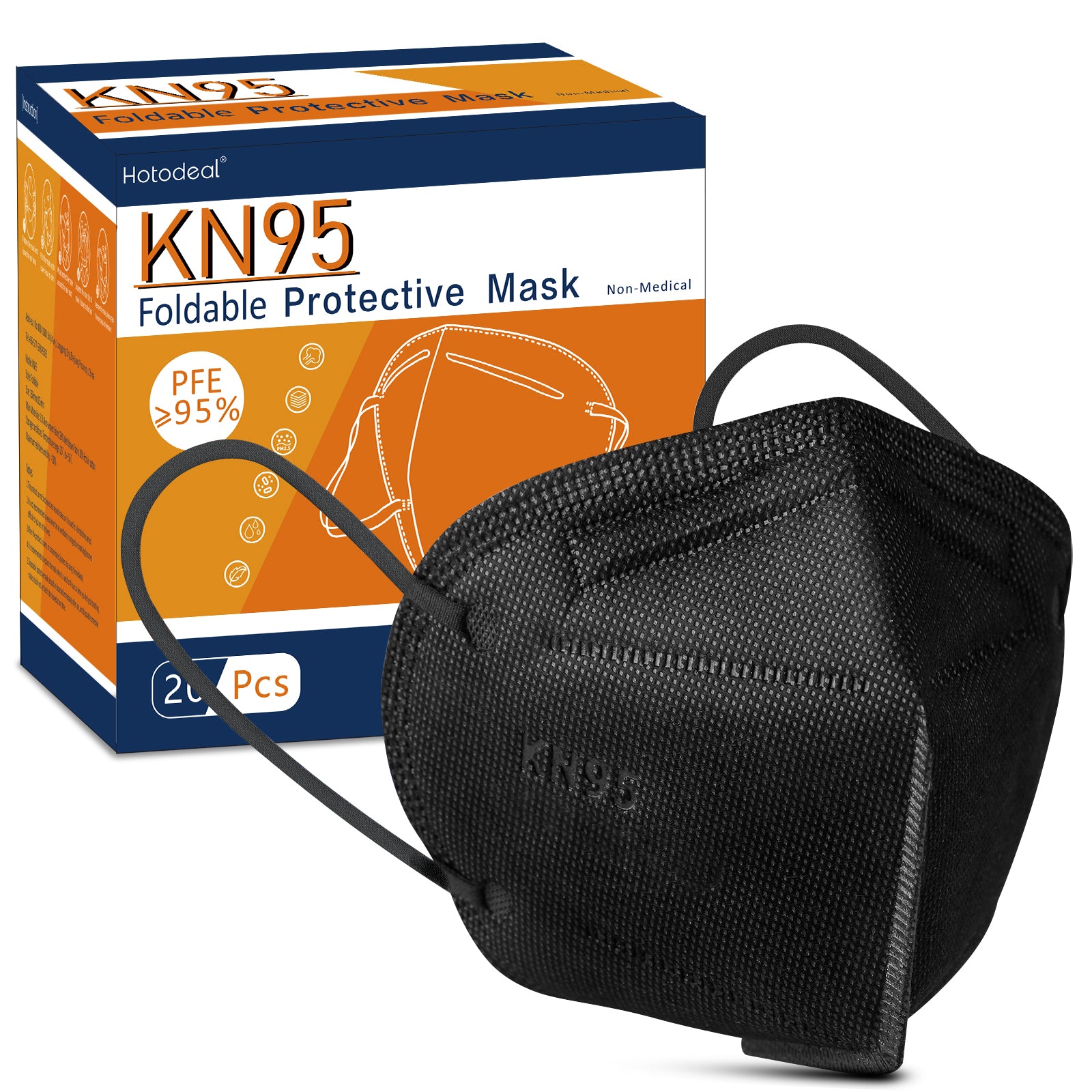 KN95 Face Mask 20 PCS, Filter Efficiency≥95%, 5 Layers Cup Dust Mask Against PM2.5 from Fire Smoke, Dust, for Men, Women, Essential Workers