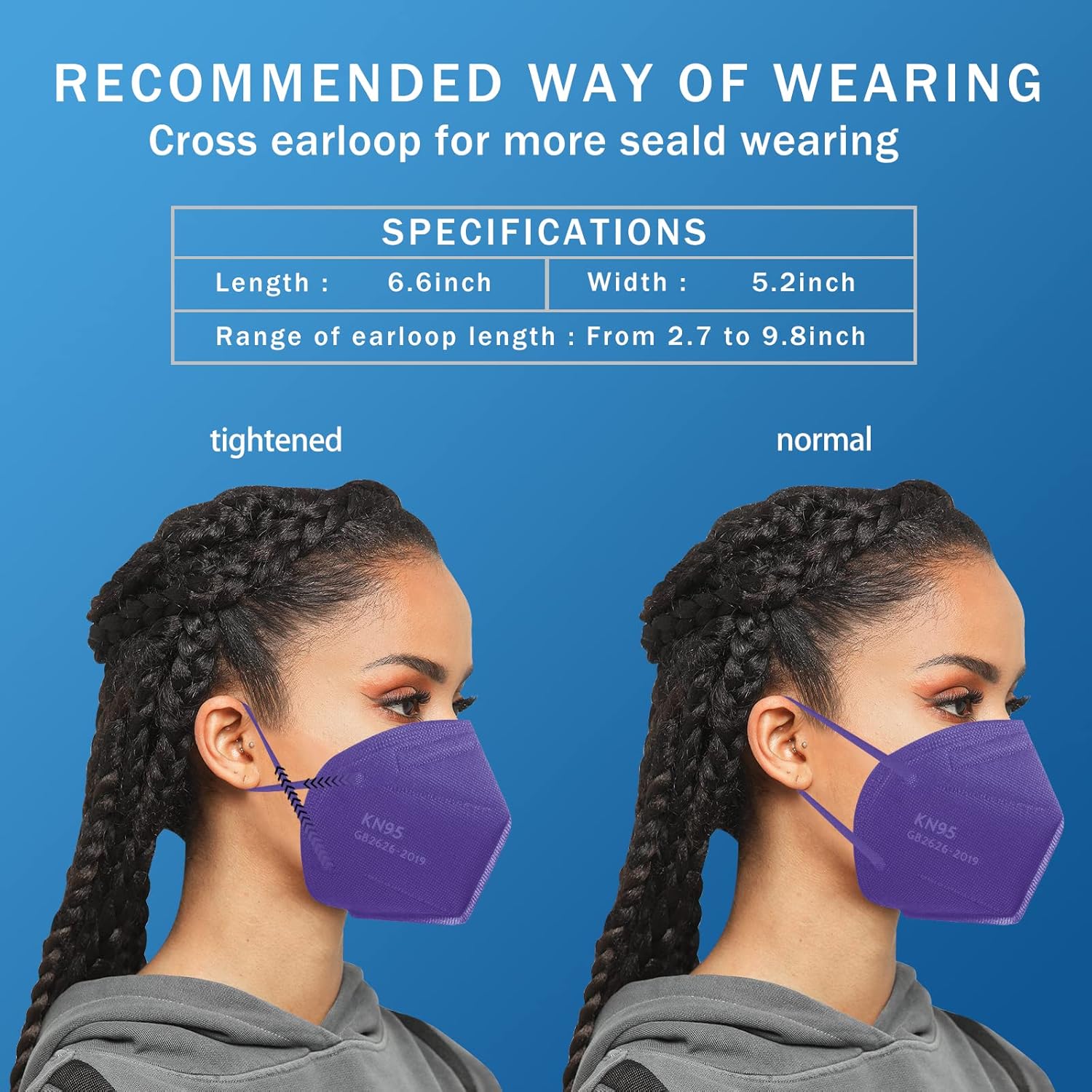 1920 pcs Hotodeal KN95 Face Mask,5 Layers Cup Dust Mask Against PM2.5 from Fire Smoke, Dust, for Men, Women, Essential Workers(Purple)(20pcs/box)