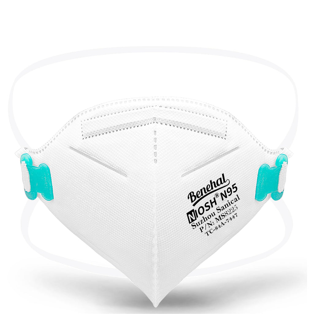 NIOSH Approved N95 Mask Particulate Respirators, Pack of 25 N95 Face Masks, Individually Wrapped,White
