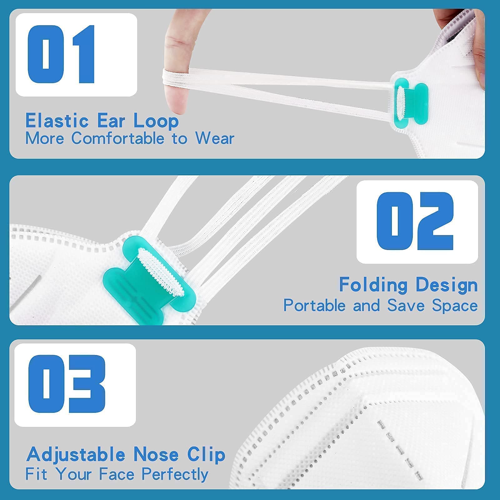 NIOSH Approved N95 Mask Particulate Respirators, All pack N95 Face Masks, Individually Wrapped