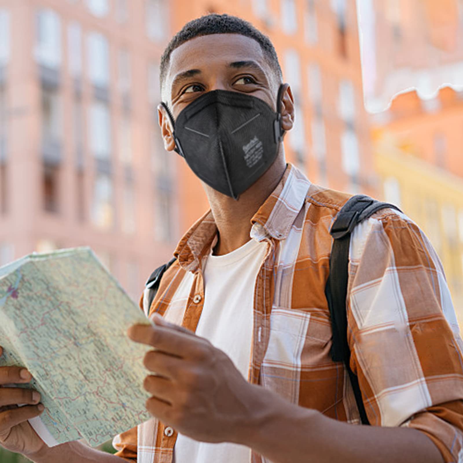 NIOSH Approved N95 Mask Particulate Respirators, Pack of 15 N95 Face Masks, Individually Wrapped,Black