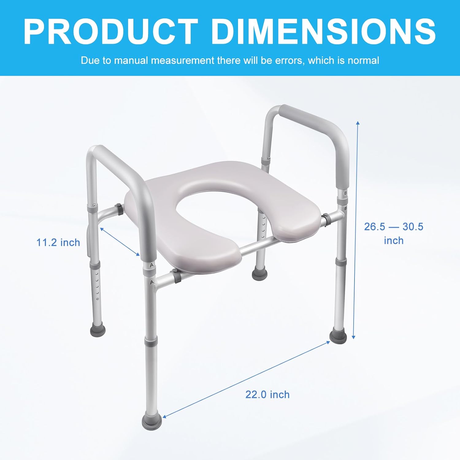 Hotodeal Toilet Seat Risers for Seniors Heavy Duty Raised Toilet Seat